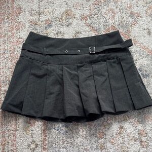 Zara Charcoal Pleated Mini Skirt